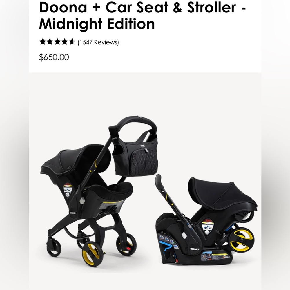 MIDNIGHT EDITION
Doona Infant Car Seat & Stroller